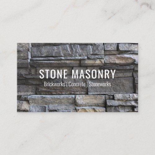 Professional Stone Masonry Business Card Design