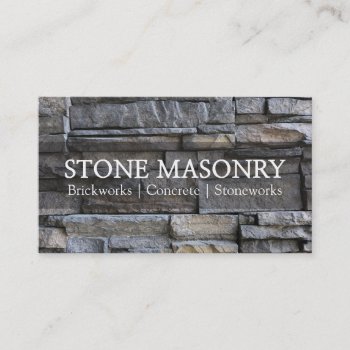 Professional Stone Masonry Business Card Design by olicheldesign at Zazzle