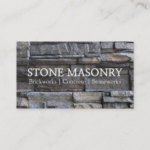 Professional Stone Masonry Business Card Design