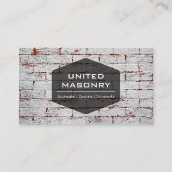 Professional Stone Masonry Business Card Design by businessmatter at Zazzle
