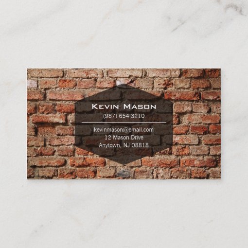 Professional Stone Masonry Business Card Design Zazzle