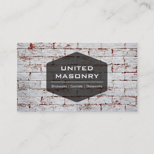 Customizable Professional Stone Masonry Business Card Design