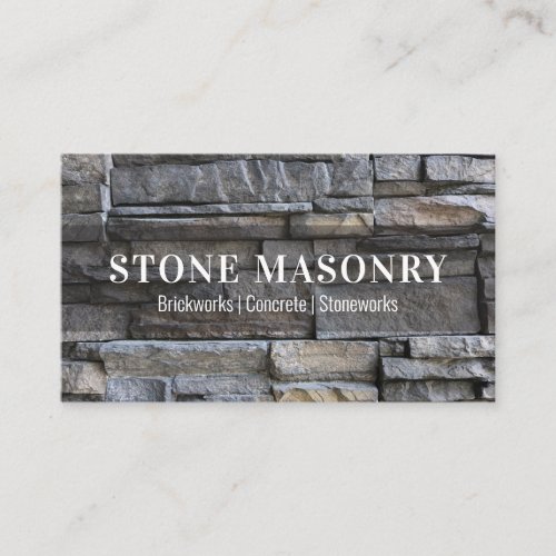 Professional Stone Masonry Business Card Design