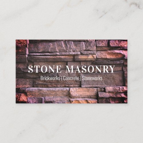 Professional Stone Masonry Business Card Design