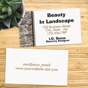 Professional Stonemason Natural Wall Photograph Business Card