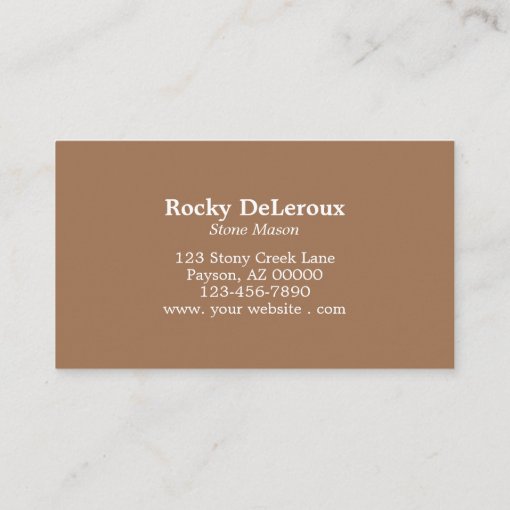 Professional Stonemason Rustic Brick QR Code Business Card | Zazzle