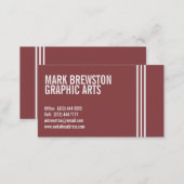 Professional Stripes Business Cards in Light Red (Front/Back)