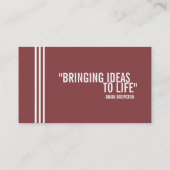 Professional Stripes Business Cards in Light Red (Back)