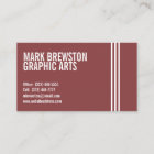 Professional Stripes Business Cards in Light Red