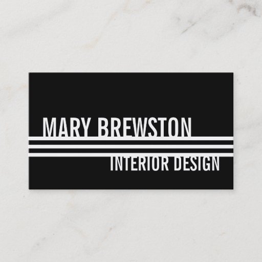 Customizable Professional Stripes Business Cards in Sleek Black