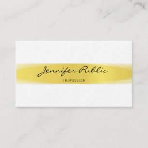 Professional Stylish Calligraphy Gold Design Plain Business Card