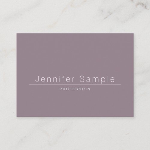 Professional Stylish Clean Modern Salon Plain Luxe Business Card