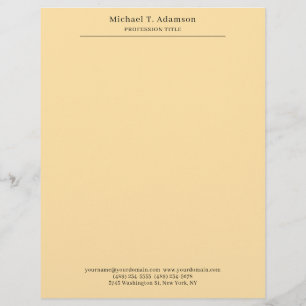 Professional Stylish Elegant Plain Modern Beige Letterhead