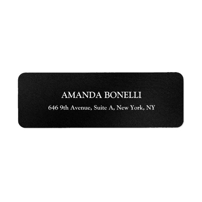 Professional Stylish Grey Plain Elegant Modern Label (Front)