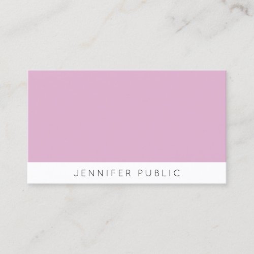 Professional Stylish Modern Elegant Purple White Business Card