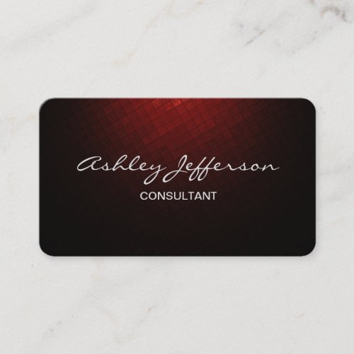 Professional Stylish Script Trendy Brown Red Business Card