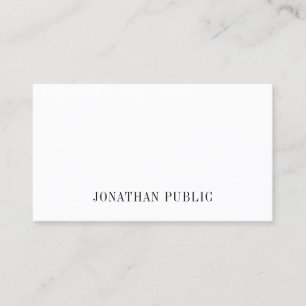 Professional Stylish Sleek Modern Plain Elegant Business Card