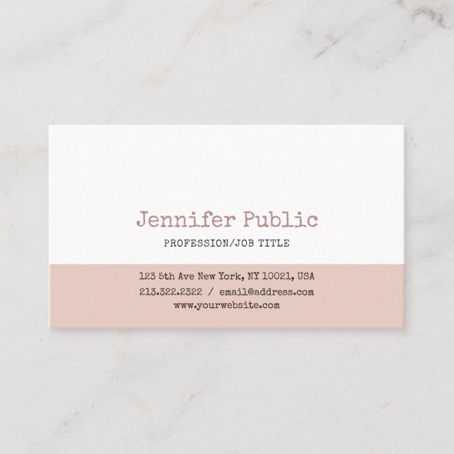 Professional Stylish Special Elite Design Modern Business Card (Front)