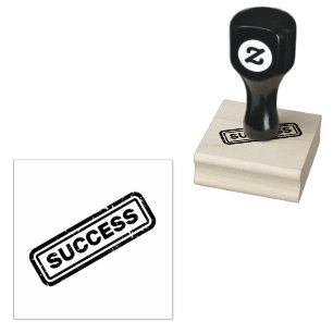 Professional Success Text Wooden Handle Jet Black Rubber Stamp