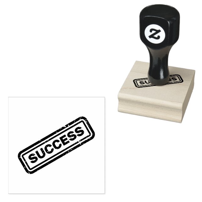 Professional Success Text Wooden Handle Jet Black Rubber Stamp (Stamped)