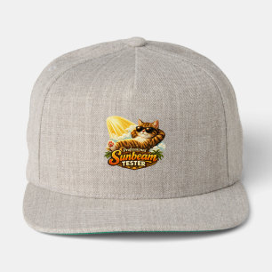 Professional Sunbeam Tester Funny Cat 5 Panel Snap Back Hat