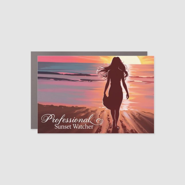 Professional Sunset Watcher Car Magnet (Front)