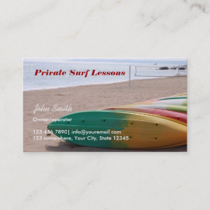 Professional Surfing Business Cards