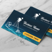 Professional Swimming Pool Cleaning Service Business Card