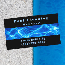 Professional Swimming Pool Maintenance Cleaning Business Card