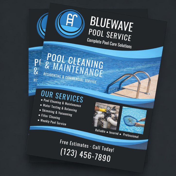 Professional Swimming Pool Service Company Flyer