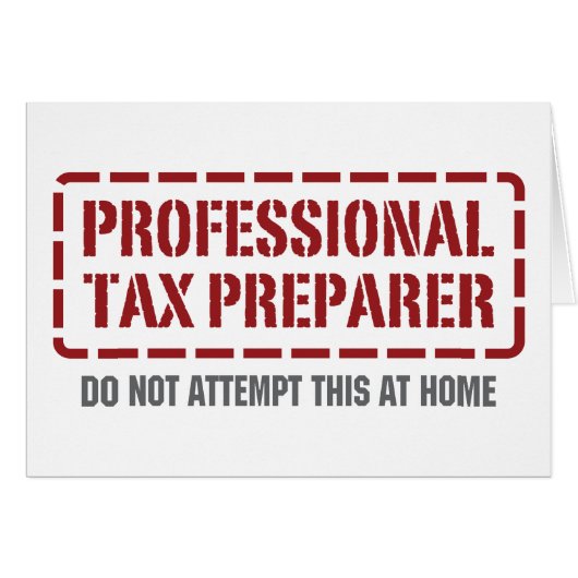 Professional Tax Preparer Cards (Front Horizontal)
