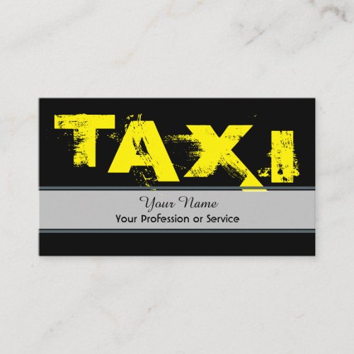 Professional taxi driver business card