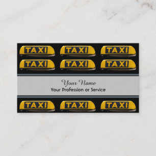Professional taxi driver business card