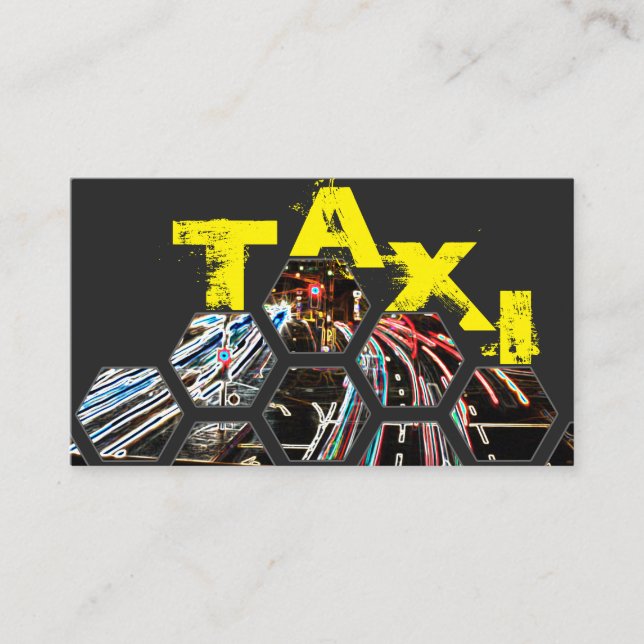 Professional taxi driver cabdriver business card (Front)