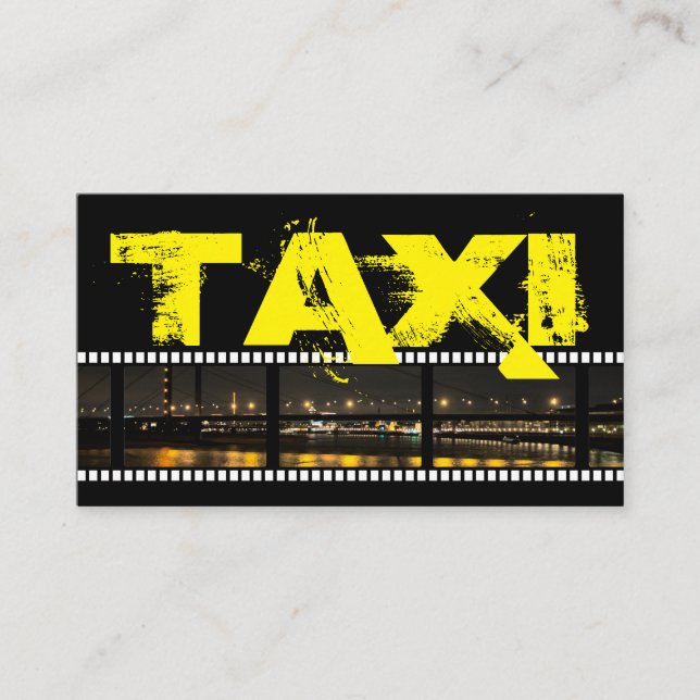 Professional taxi driver cabdriver transporter business card (Front)