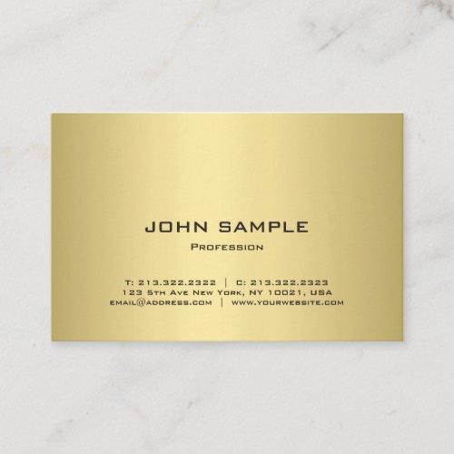 Professional Template Elegant Gold Look Modern Business Card
