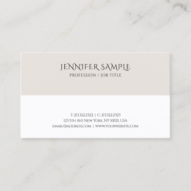 Professional Template Elegant Modern Simple Business Card (Front)