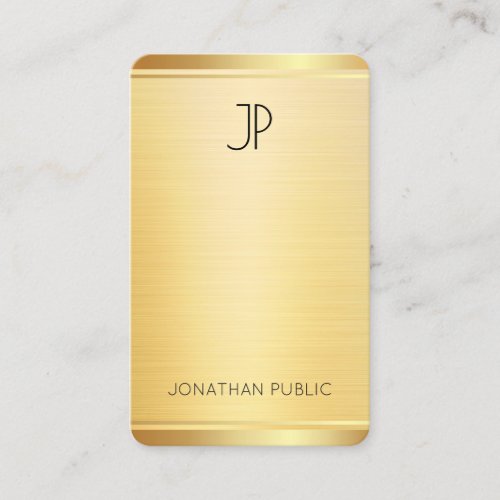 Professional Template Faux Gold Vertical Modern Business Card