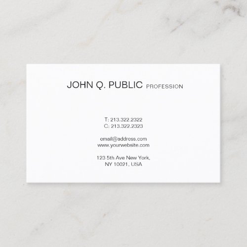 Professional Template Modern Elegant Cool Sleek Business Card