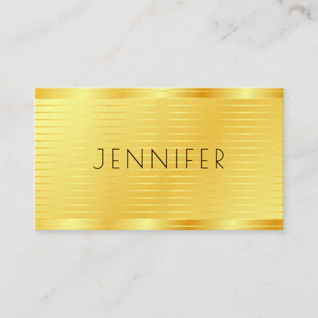 Professional Template Modern Elegant Gold Look Business Card | Zazzle