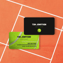 professional tennis coach Business Card