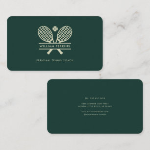  Professional Tennis Coach Business Card