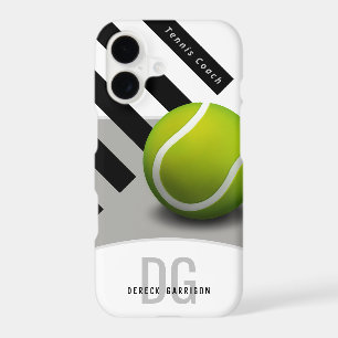 Professional Tennis Coach Initials iPhone 17 Case