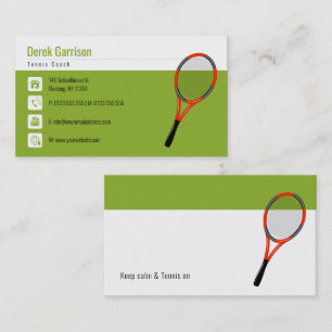 Professional Tennis Coach Master Sport Business Card