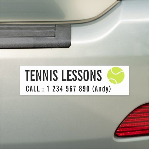 Professional Tennis Lessons Coach Advertisement Car Magnet