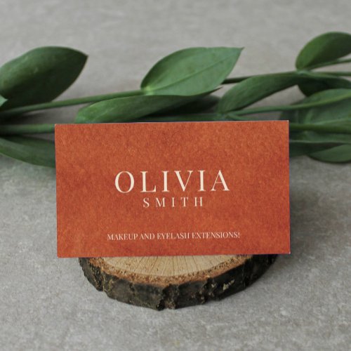 Professional Terracotta Watercolor Texture Business Card