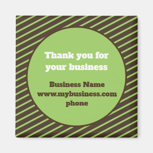 Professional Thank You For Your Business Striped Magnet