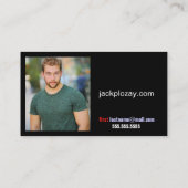 Professional Theater & Arts Modern Photo Business Card (Back)