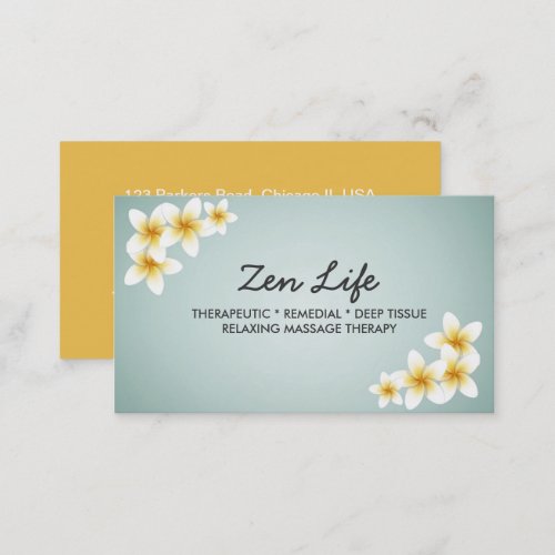 Professional Therapeutic Massage Business Card