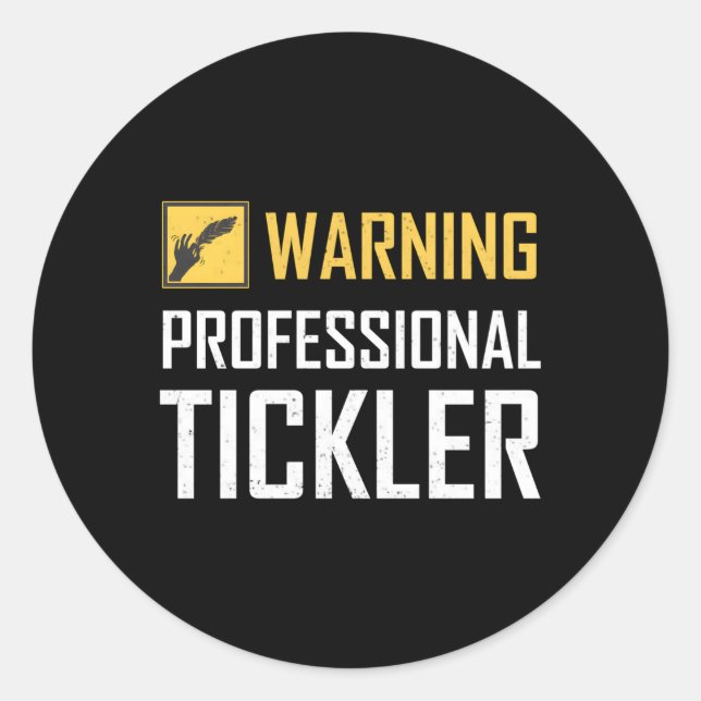 Professional Tickler Tickling Camp Tickle Master E Classic Round Sticker (Front)